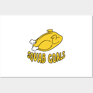 Squab Goals. Funny food pun Posters and Art